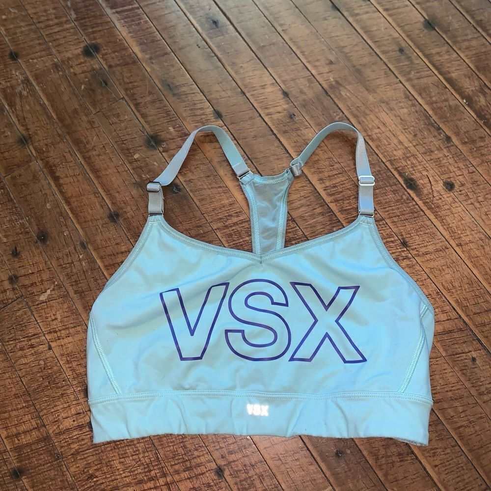 VSX baby blue The player M Athleisure racerback sports bra